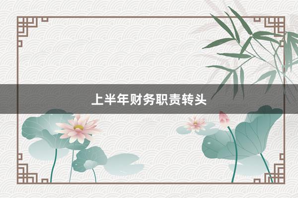 上半年财务职责转头